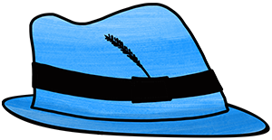 The blue thinking hat